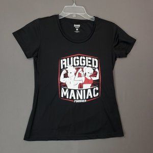 Rugged Maniac Finisher Women's Screenprint Tech Shirt, Medium